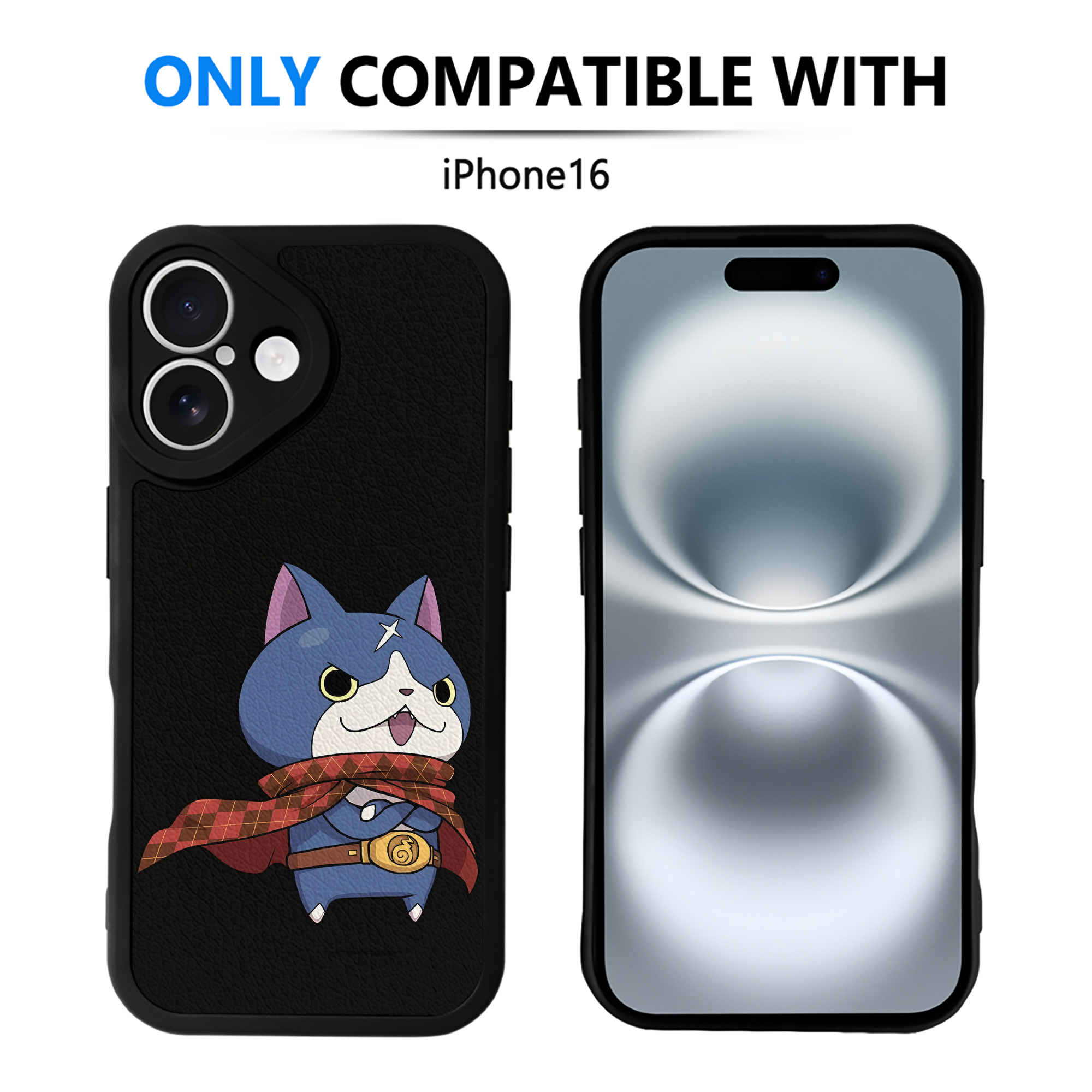 （画像用） 妖怪ウォッチ Yo-kai Watch 【iPhone 16シリーズ対応】シリコンスマホケース（レザー調） 材質：シリコン